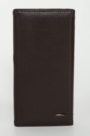 Портмоне мужское из экокожа коричневое, модель 1801-1166
