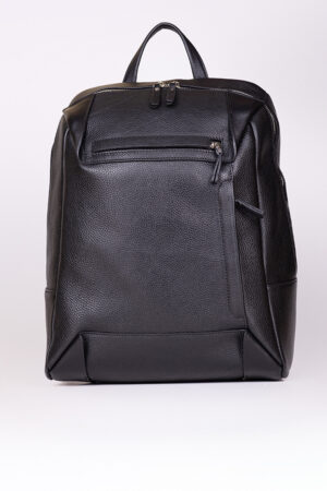 Сумка чоловіча з натуральної шкіри чорна, модель 5570/рюкзак