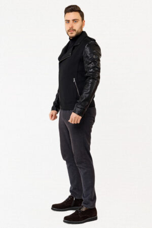 Куртка мужская из кашемир черная, модель S-347