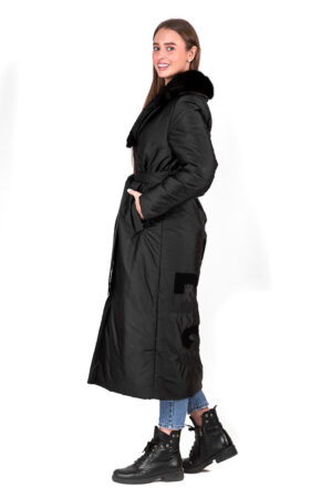 Куртка женские из BALON/норк черные, модель 551