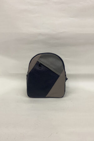 Сумка женская из натуральной кожи черная/графит/зола, модель 1964/рюкзак