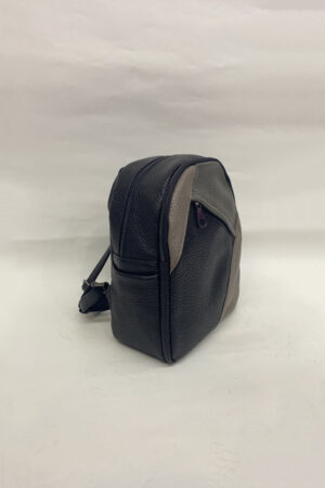 Сумка женская из натуральной кожи черная/графит/зола, модель 1964/рюкзак