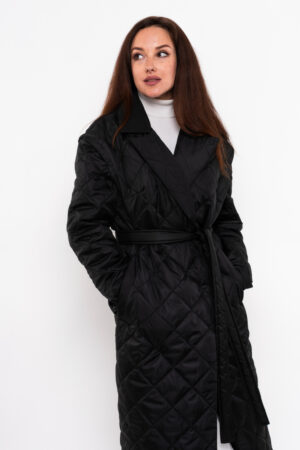 Куртка жіноча з тканини чорна, модель K-74/жилет