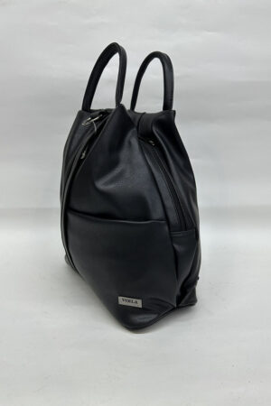 Сумка жіноча з экокожи чорна, модель 198/рюкзак