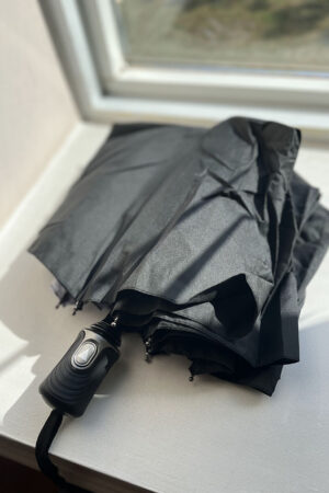 Зонт женский из тканя серый/город, модель 463/полуавтомат