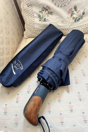 Зонт чоловіча з тканини темно-синя, модель 2717/автомат/семейный
