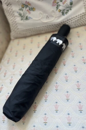 Зонт мужский из тканя черный, модель 34072/полуавтомат