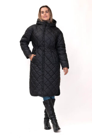 Куртка жіноча з balon/биопух чорна, модель P-2310/kps