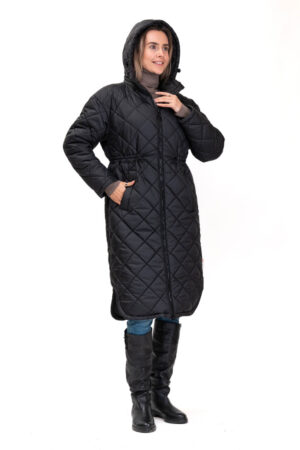Куртка жіноча з balon/биопух чорна, модель P-2310/kps