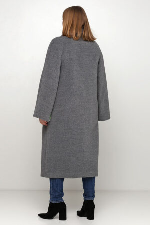 Пальто жіноче з alpaca сiре, модель M 3707