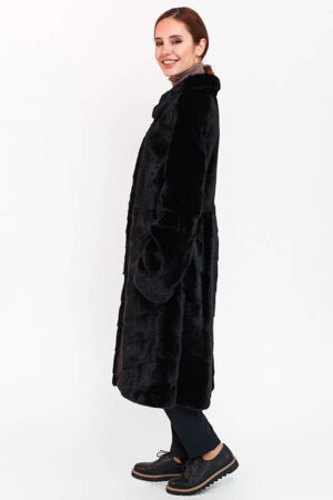 Шуба жіноча з норки чорна, модель Piezza b/110