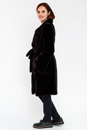 Шуба жіноча з норки чорна, модель Fin 283/95