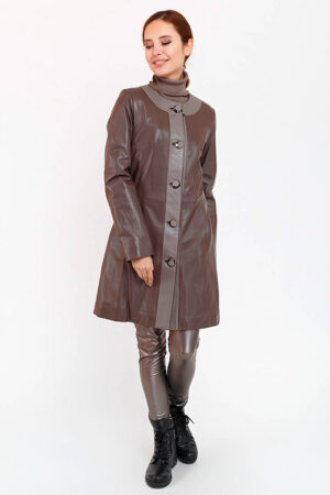 Куртка женская из натуральной кожи кашемир перламутр, модель Ar