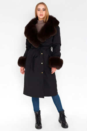 Куртка женские из трикотажей черные, модель 1811/90