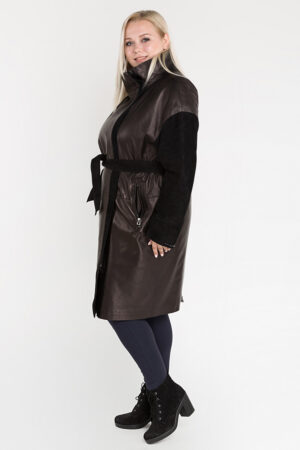 Куртка женская из натуральной кожи бронза, модель Dc-1680