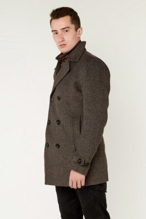 Пальто мужское из шерсть COFFEE, модель 69aw802m