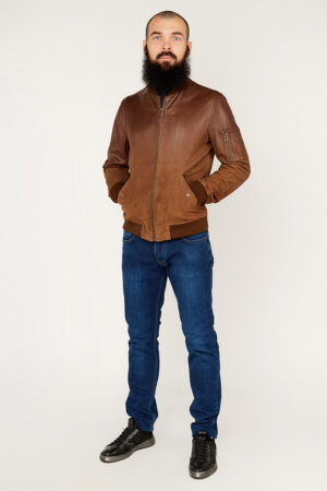 Куртка мужская из замш CAMEL, модель 16nwpnd-01