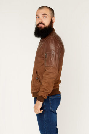 Куртка мужская из замш CAMEL, модель 16nwpnd-01