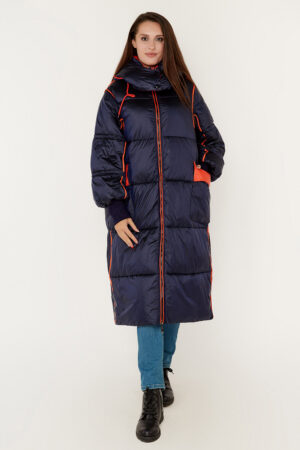 Куртка женские из тканей синие/красные, модель T5218/kps