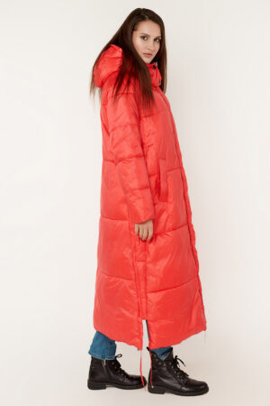 Куртка жіноча з тканини червона, модель M3510/kps