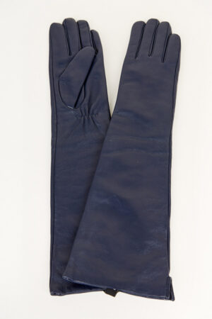 Перчатки женские из натуральных кож синие, модель Sw 001-45