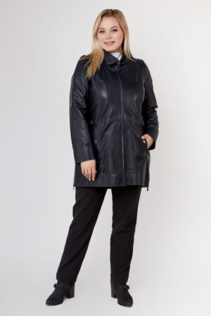 Куртка жіноча з натуральної шкіри чорна, модель B-2775