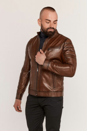 Куртка мужская из натуральной кожи VISKI, модель 302