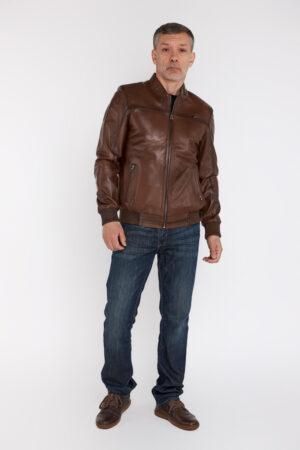 Куртка мужская из натуральной кожи VISKI, модель 237