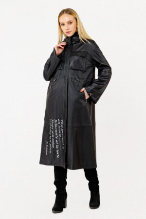 Куртка жіноча з натуральної шкіри чорна, модель Z-53/kps