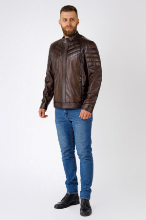Куртка мужская из натуральной кожи VISKI, модель 022
