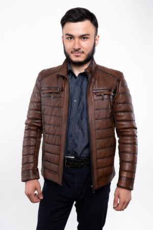 Куртка мужская из натуральной кожи VISKI, модель E-1009/1