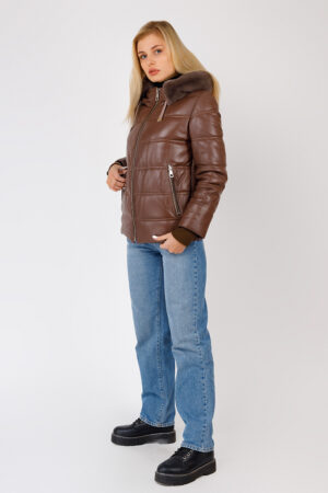 Куртка женская из натуральной кожи KAHVE, модель N-1315/kps