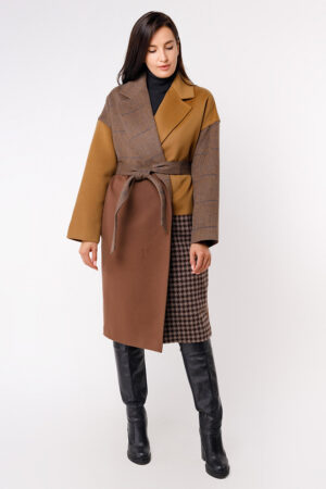 Пальто жіноче з кашемір коричневе, модель 1924