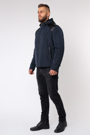Куртка чоловіча з тканини темно-синя, модель M 95/kps