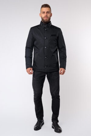 Куртка мужская из ткани черная, модель M 162