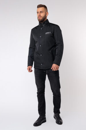 Куртка чоловіча з тканини чорна, модель M 162