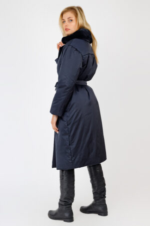Куртка жіноча з тканини темно-синя, модель C8229