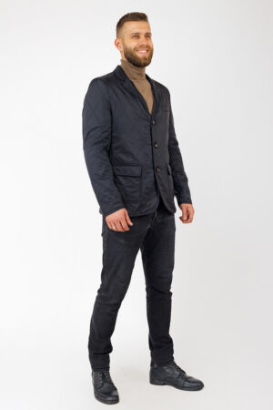 Куртка чоловіча з тканини чорна, модель 4051