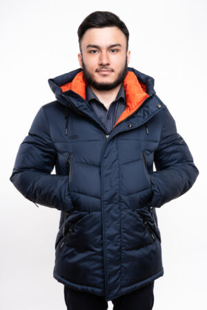Куртка чоловіча з balon/биопух темно-синiй/помаранчева, модель W 8520m/kps
