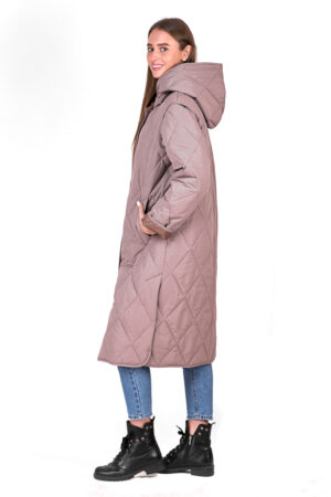 Куртка жіноча з тканини бежева, модель Abelin/kps