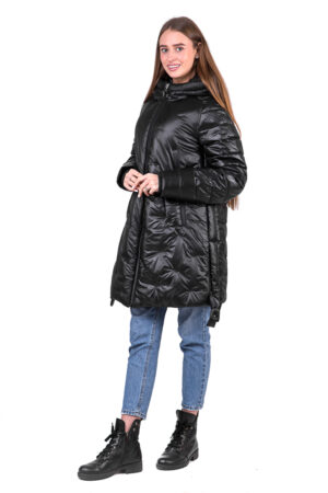 Куртка женские из тканей черные, модель Креатив/kps