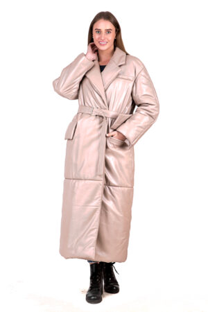 Куртка женская из натуральной кожи латте, модель B-2591