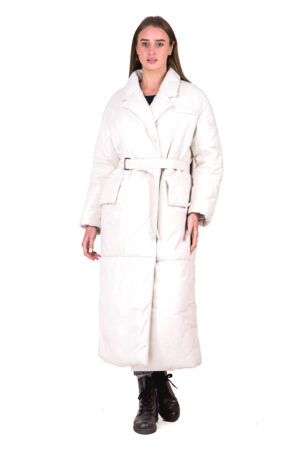 Куртка женская из натуральной кожи белая, модель B-2591