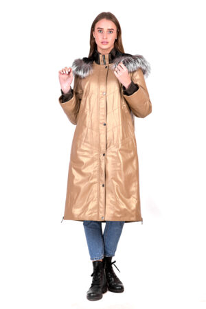 Куртка жіноча з натуральної шкіри пудра перламутр, модель 2092/kps