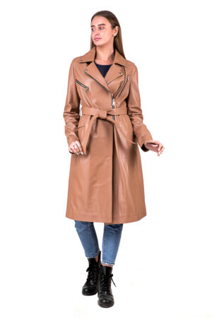 Куртка женская из натуральной кожи сиреневая перламутр, модель 2073