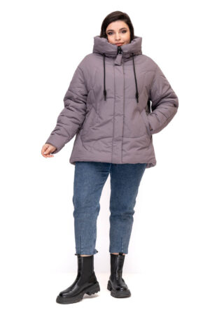 Куртка жіноча з balon/биопух фіолетова, модель Sandra/kps
