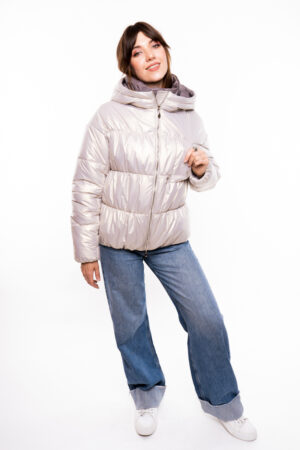 Куртка жіноча з balon/биопух фіолетова, модель Stefa/kps