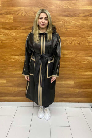 Куртка женская из натуральной кожи черная, модель B-506/kps