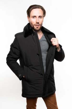 Куртка мужские из BALON/биопухов черные, модель 011