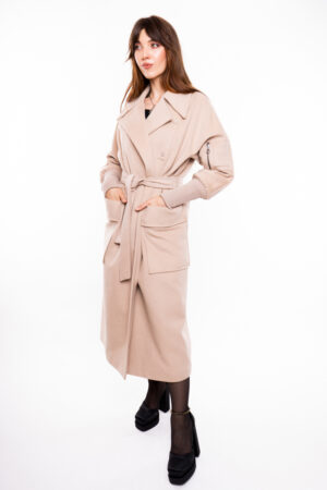 Пальто жіноче з кашемір бежеве, модель 1272